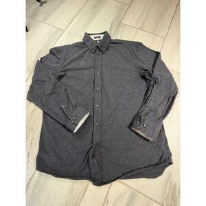 Buttercloth Icy Cotton Shirt Mens XL Regular Fit‎ Charcoal Gray Button Down Long
